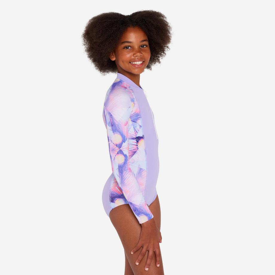 DECATHLON  Badeanzug Surfen langarm Mädchen Polyester 