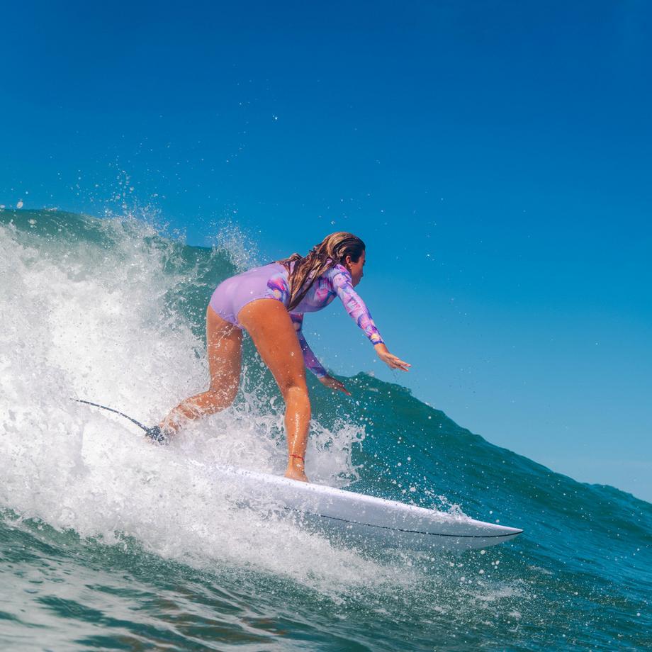 DECATHLON  Badeanzug Surfen langarm Mädchen Polyester 