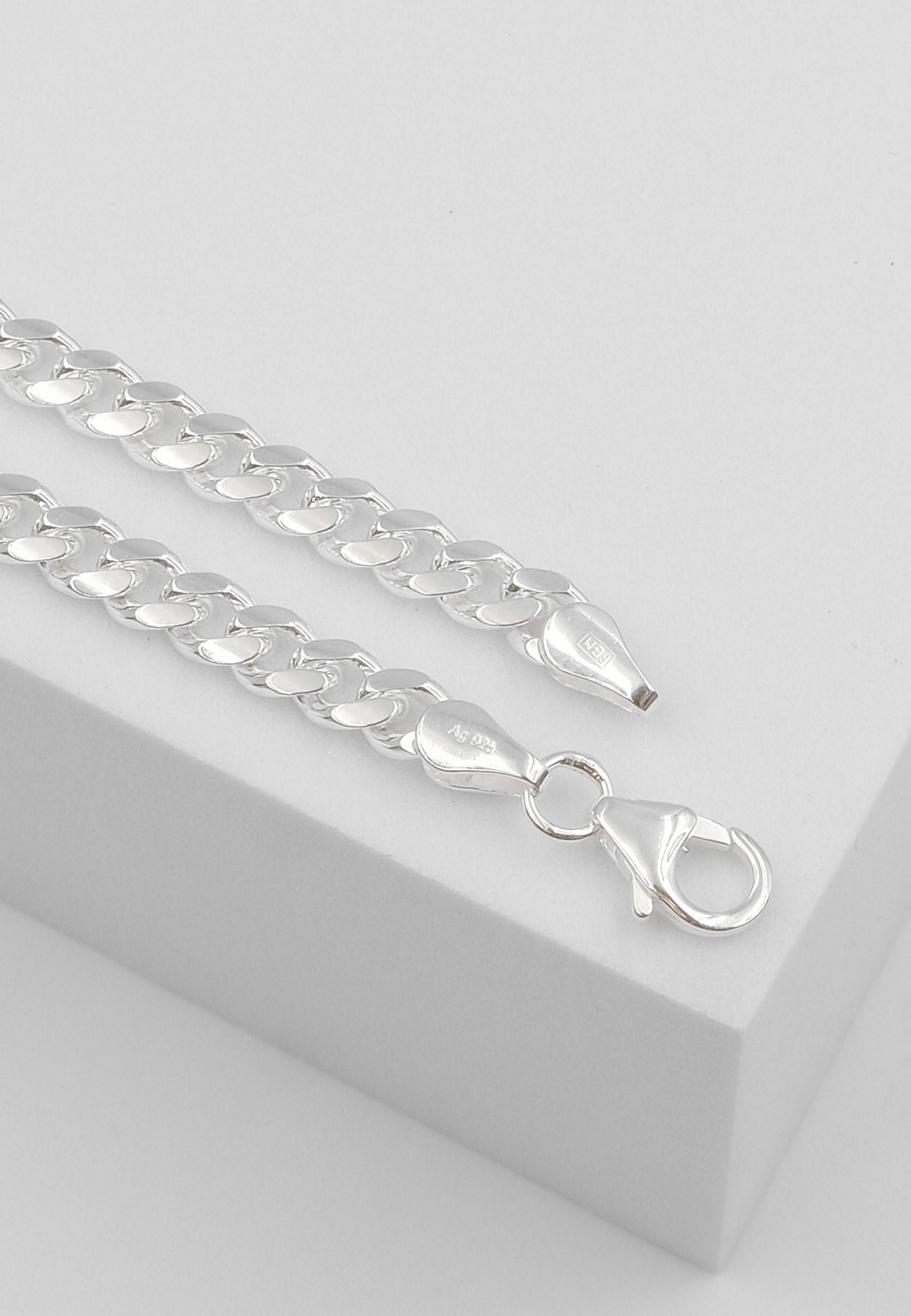MUAU Schmuck  Collier Panzer Silber 925, 4.5mm, 60cm 