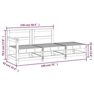 VidaXL Ensemble de salon de jardin bois  