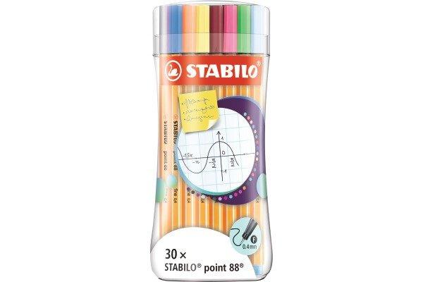 Image of Stabilo Fineliner Point 88 Sleeve 8830-4 30 Stück Ass. Unisex