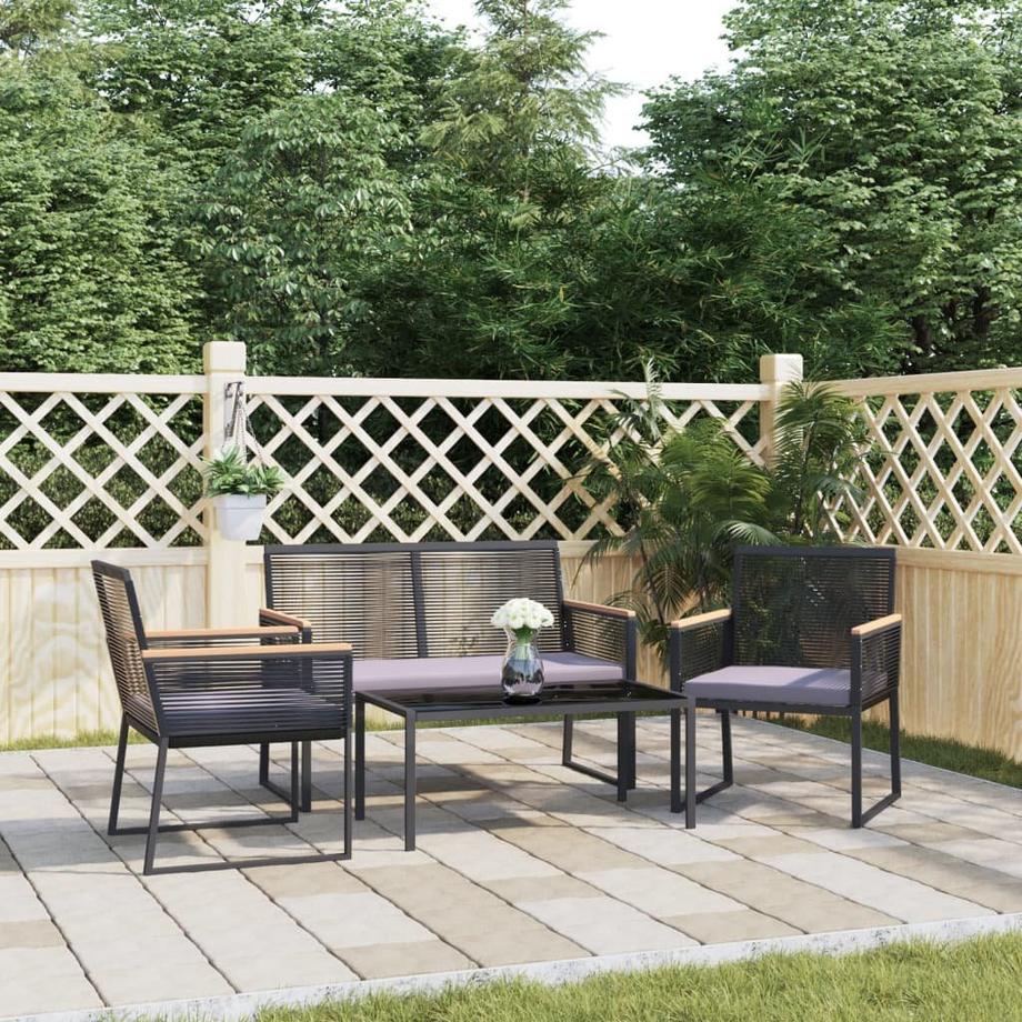 VidaXL Ensemble de salon de jardin acier  