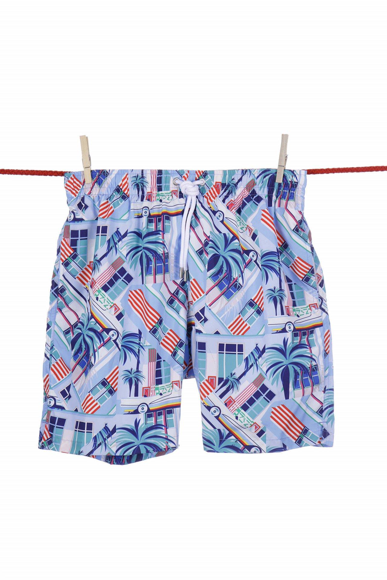 Image of Einfarbige, Süße Badeshorts - Modell Ibiza Herren Rosa XL