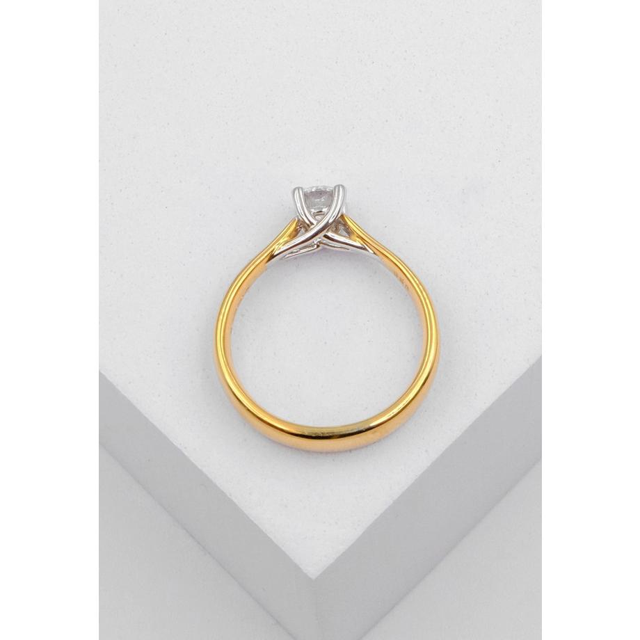 MUAU Schmuck  Bague solitaire s diamant 0.25 ct or 750 