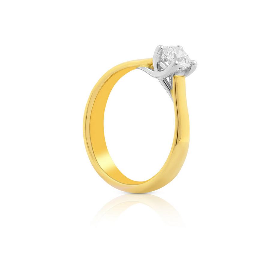 Bague solitaire s diamant 0.25 ct or 750