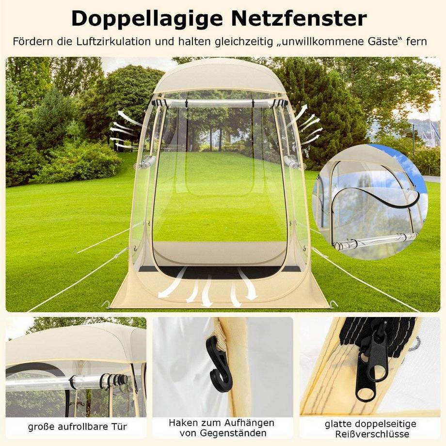 Northix  Sportzelt für 1-2 Personen Pop-Up-Zelt mit wetterfestes Schutzdach tragbares & faltbares Outdoor-Luftpolsterzelt Klein 