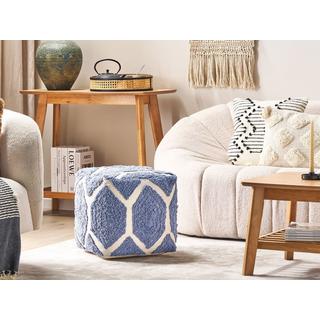 Beliani Pouf en Cotone Boho ROJHAN  