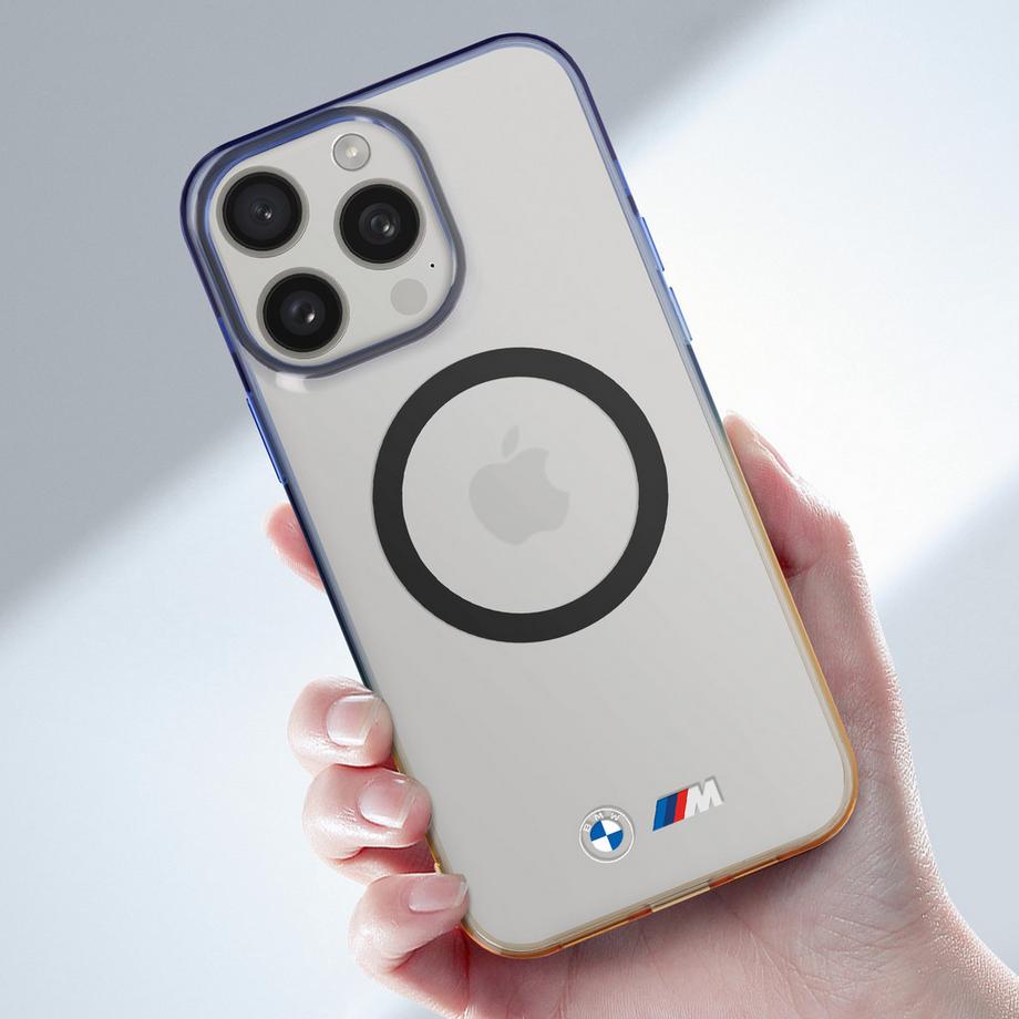 BMW  Coque iPhone 15 Pro Max Dégradé Bleu BMW 