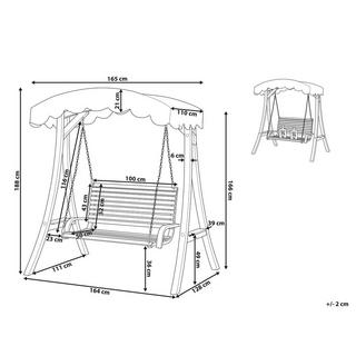 Beliani Balancelle de jardin en Polyester Traditionnel ANDRIA  