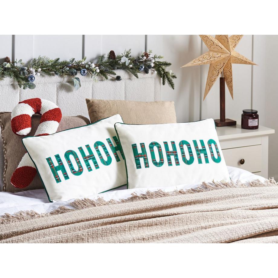 Beliani Dekokissen 2er Set aus Baumwolle Klassisch JOYCANDY  