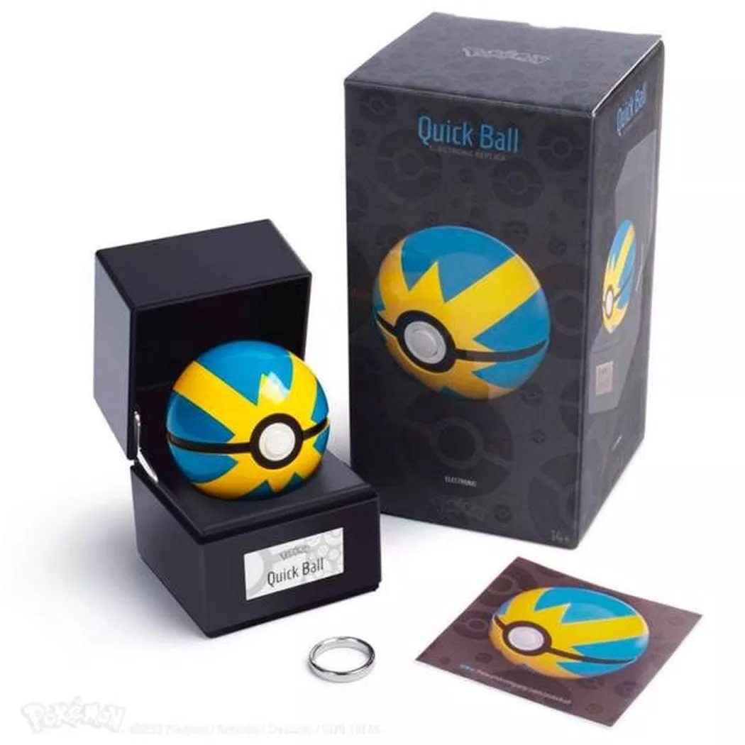 Nintendo - Pokémon: Die-Cast Collectible Quick Ball Replica, Multicolor