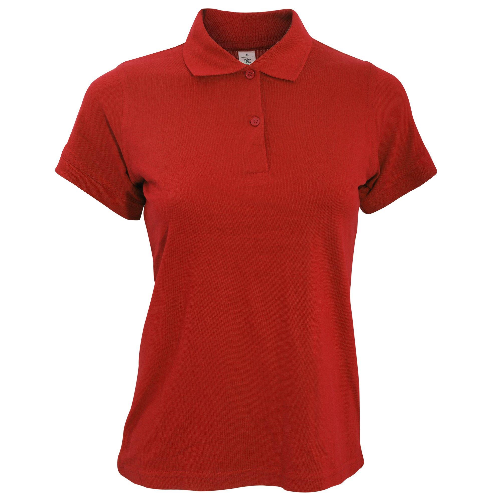 Image of B&c Safran Poloshirt, Kurzarm Damen Rot Bunt XS