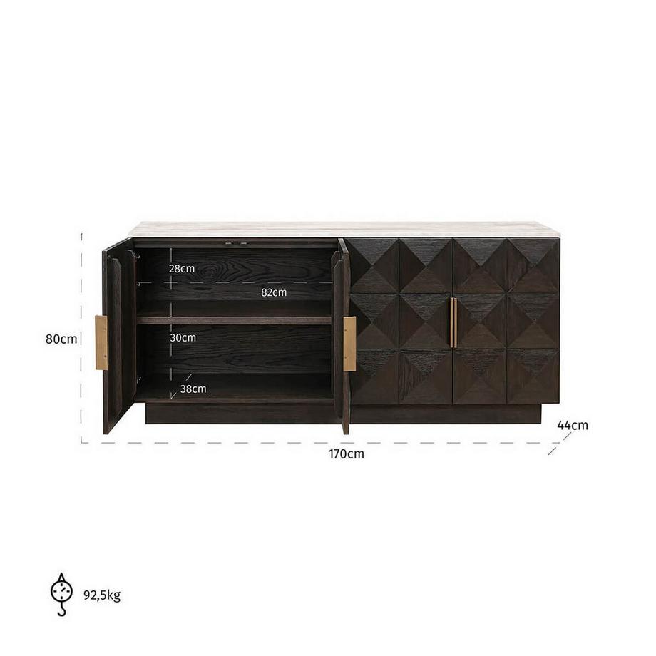 mutoni Sideboard Claremont 4-türig  