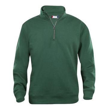 Basic Sweatshirt mit halbem Reißverschluss
