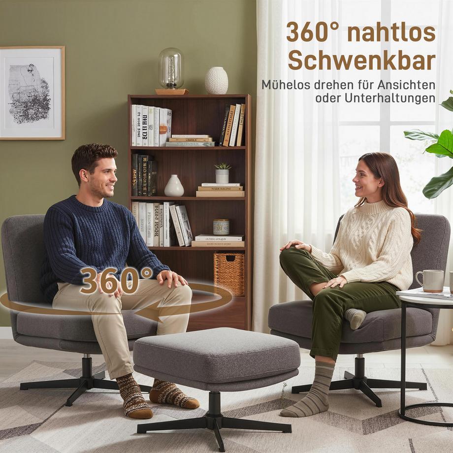 HOMCOM Fauteuil avec repose-pieds  