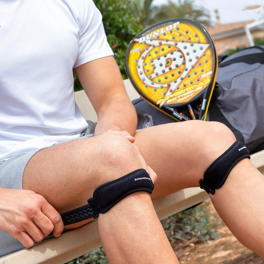 InnovaGoods  Fasce di supporto per ginocchia - 2 pezzi - nere 