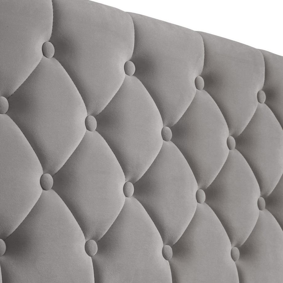 Tectake Lit rembourré DAYTONA En aspect velours avec motif matelassé  