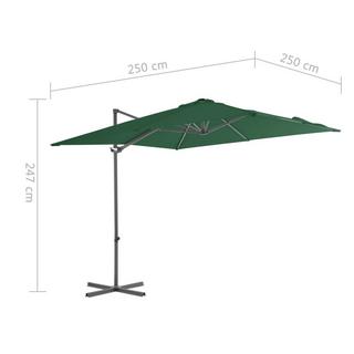 VidaXL Parasol de jardin en porte-à-faux  