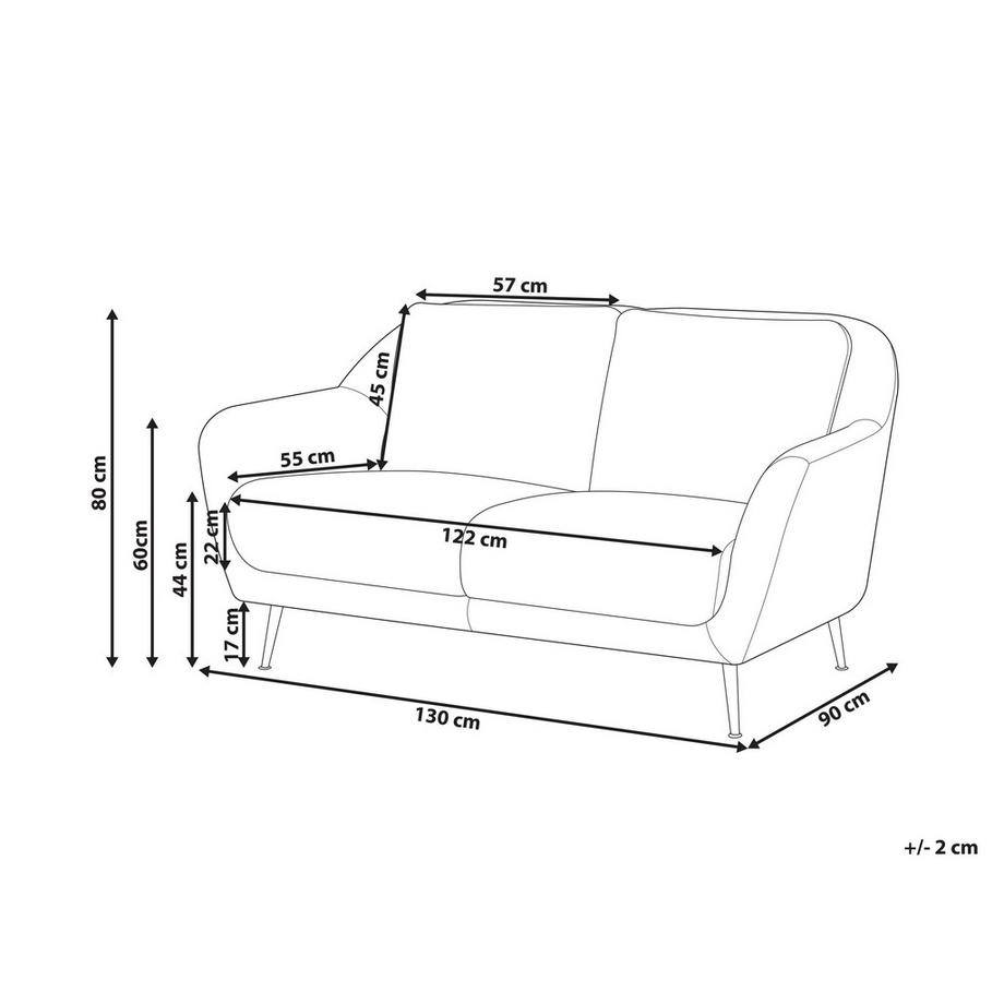 Beliani 2 Sitzer Sofa aus Chenillegewebe  EIBY  