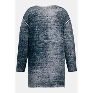 Ulla Popken  Cardigan avec bords roulottés plus clairs - ligne en A 