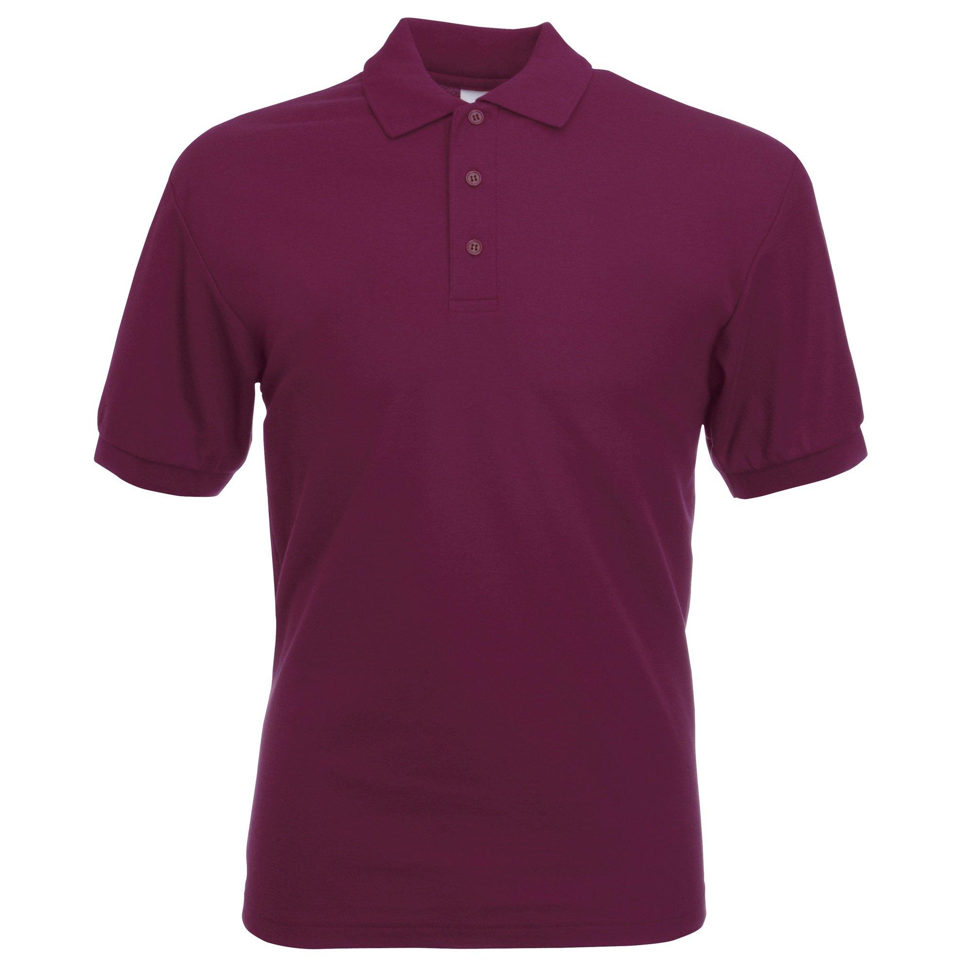 Image of 6535 Piqué Poloshirt, Kurzarm Herren Weinrot L