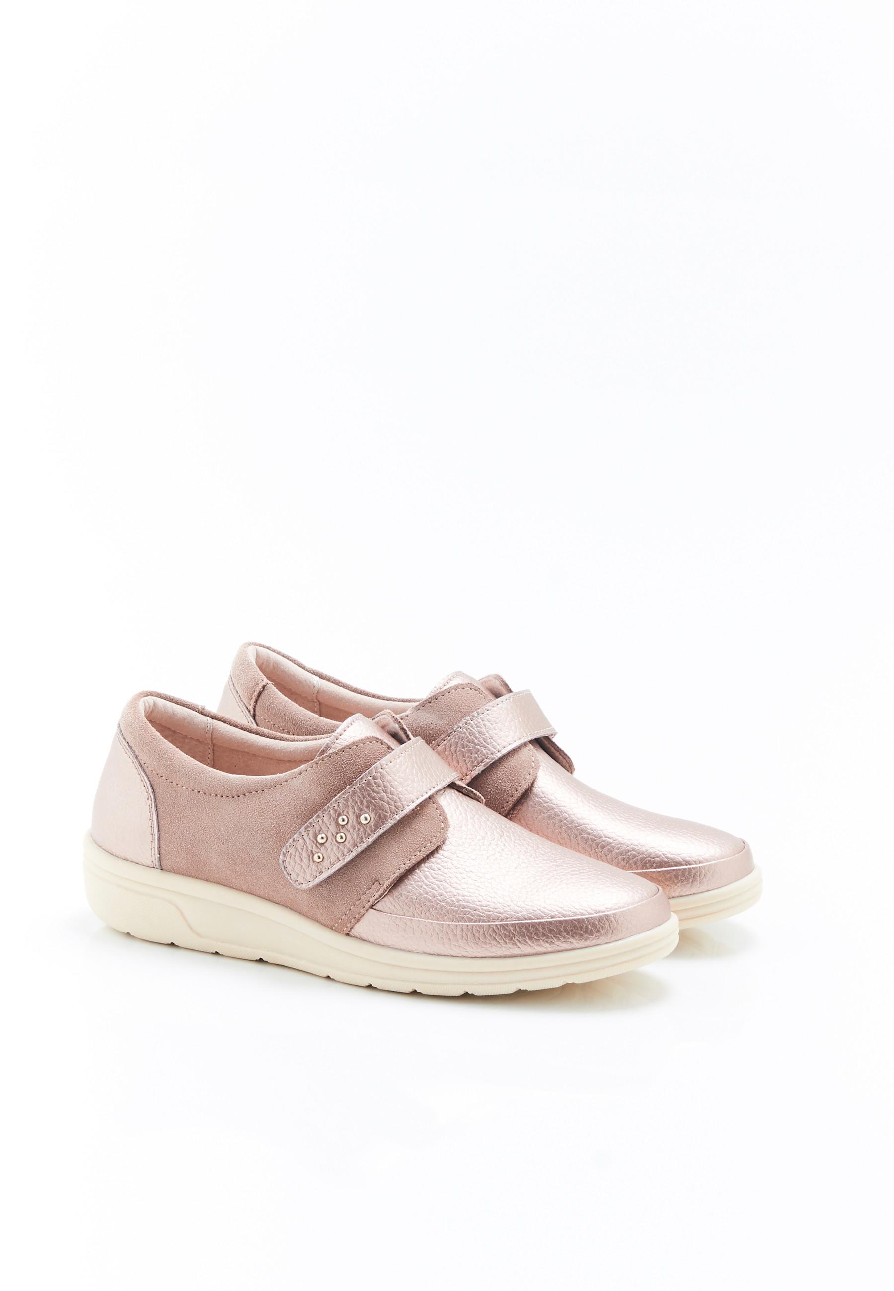 Image of Derbys Aus Zwei Materialien Unisex Rosa 38