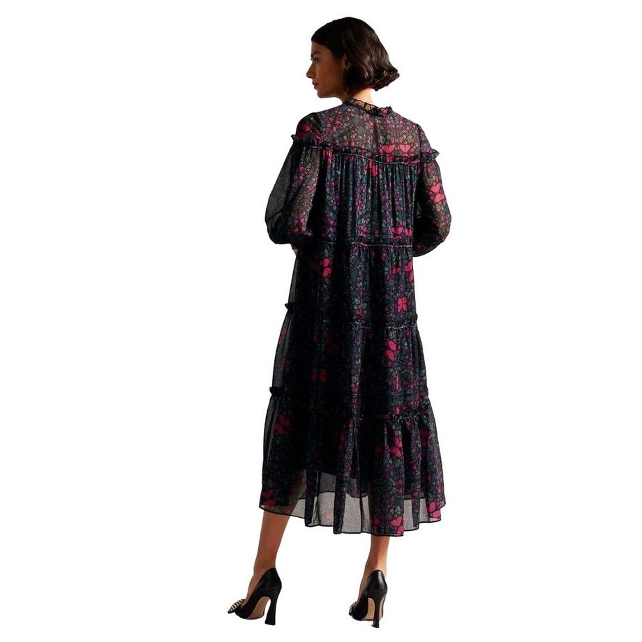 TED BAKER  Robe Milongue Motiftyle Volanté 