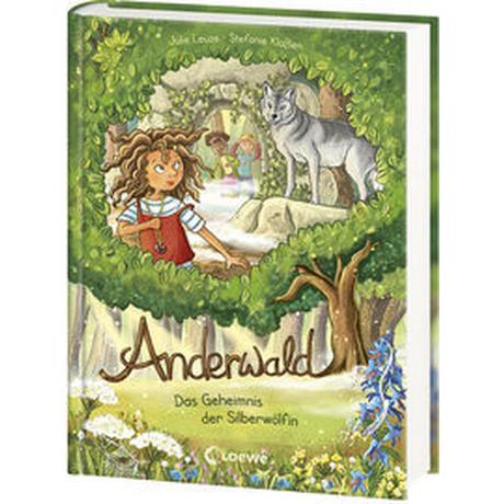 Anderwald (Band 1) - Das Geheimnis der Silberwölfin Leuze, Julie; Loewe Kinderbücher (Hrsg.); Klaßen, Stefanie (Illustrationen) Gebundene Ausgabe 