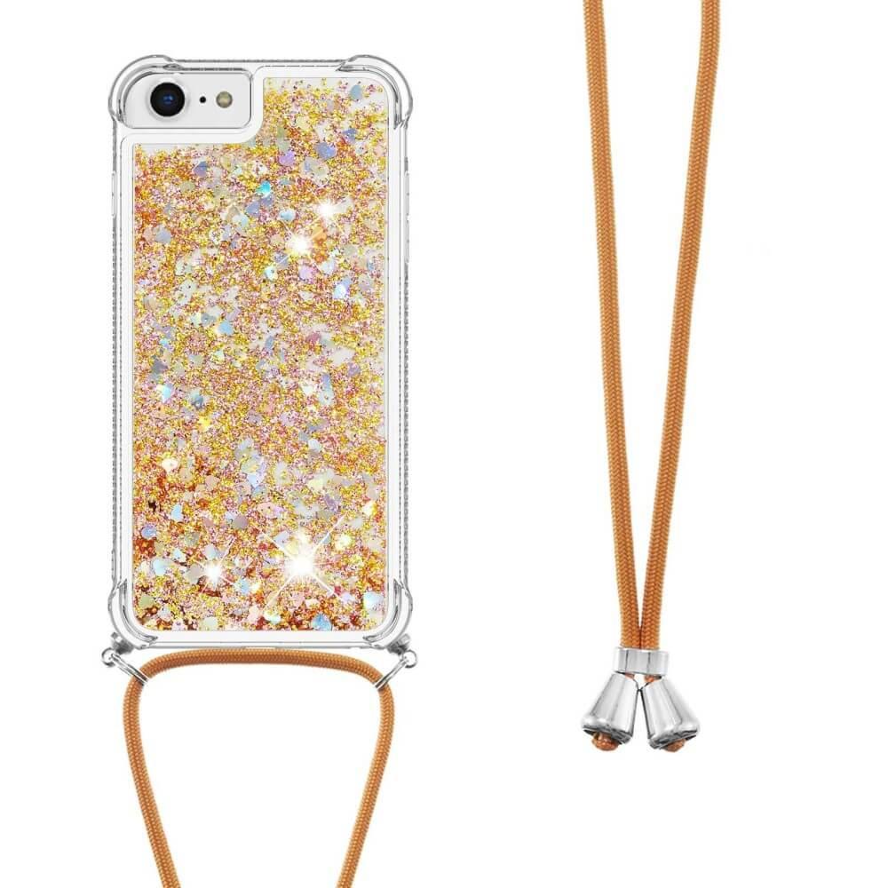 Cover-Discount  iPhone SE / 8 / 7 - Coque Paillettes Avec Bandoulière 