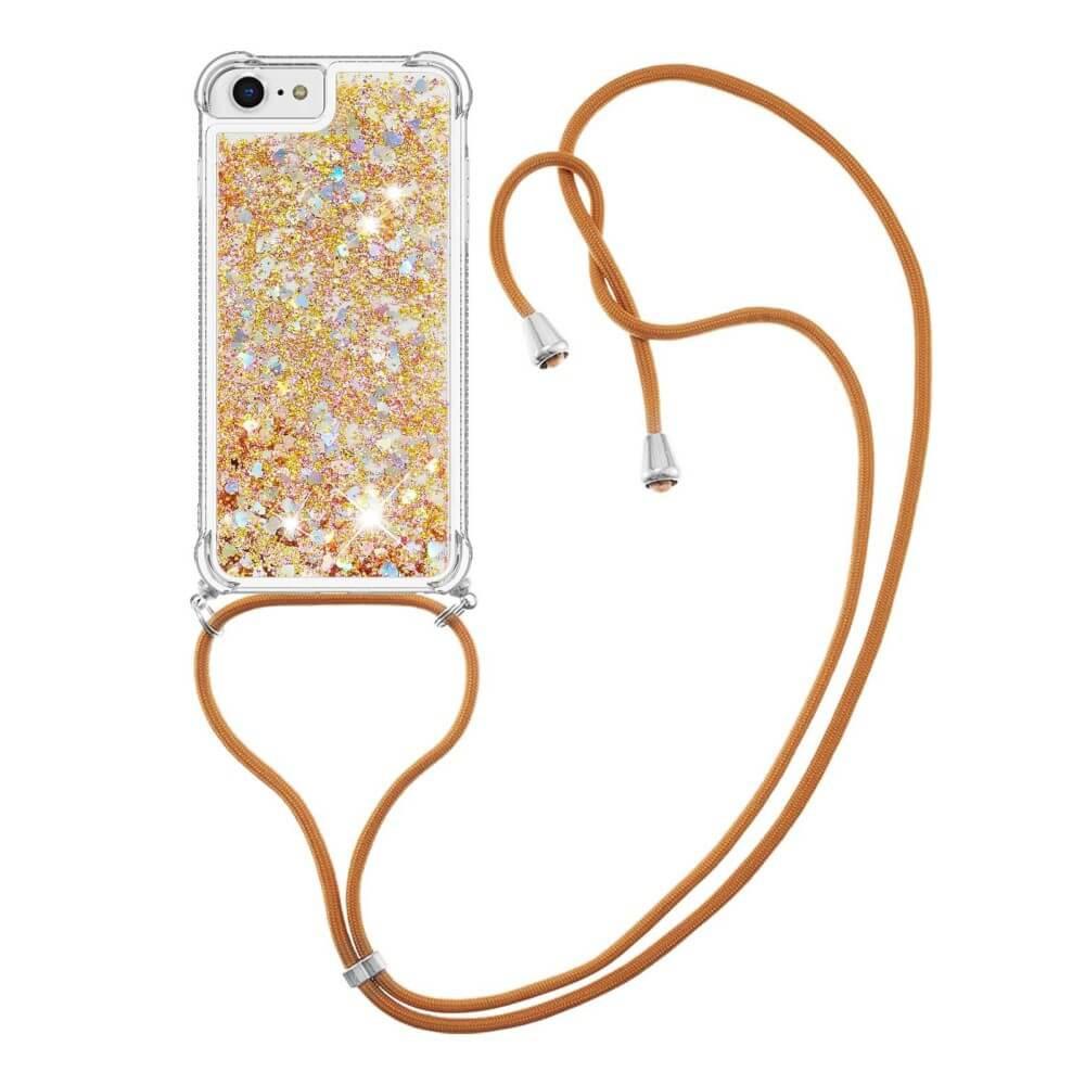 Cover-Discount  iPhone SE / 8 / 7 - Coque Paillettes Avec Bandoulière 