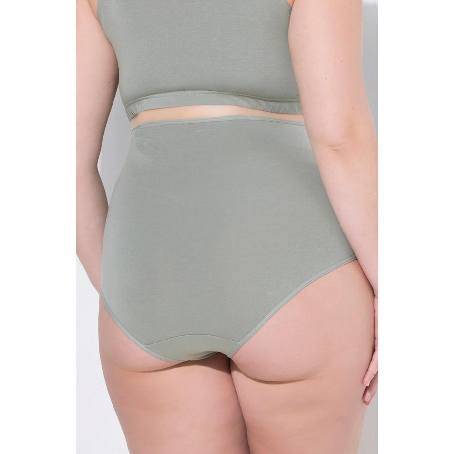 Ulla Popken Culotte taille haute Bellieva empiècement ventre coton bio GOTS  