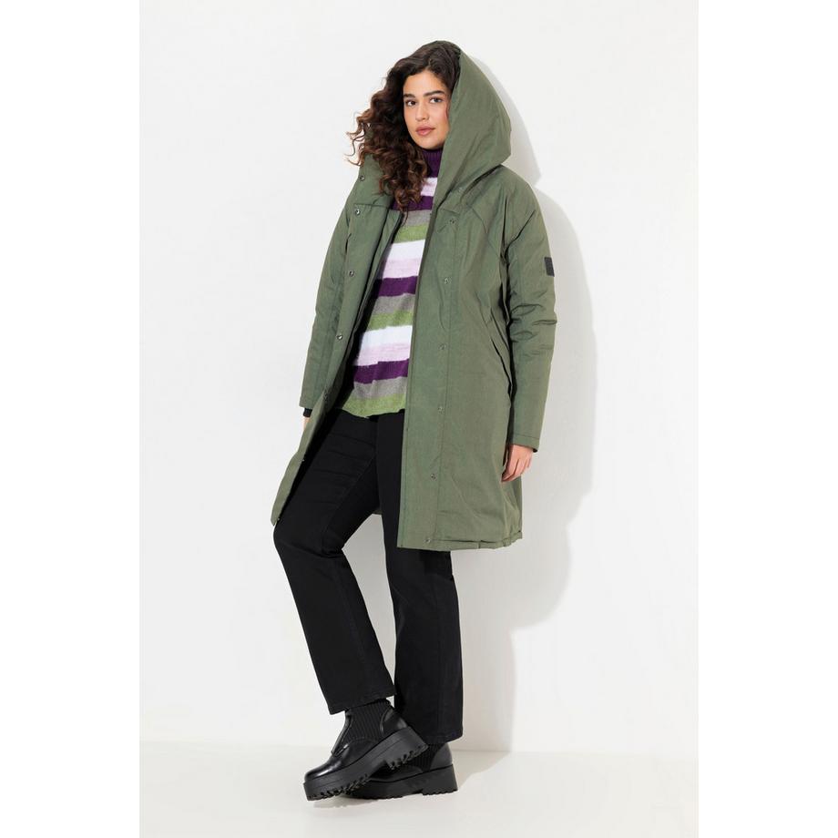 Ulla Popken HYPRAR Manteau Fonctionnel Imperméable Capuche Fermeture Éclair 2 Sens  