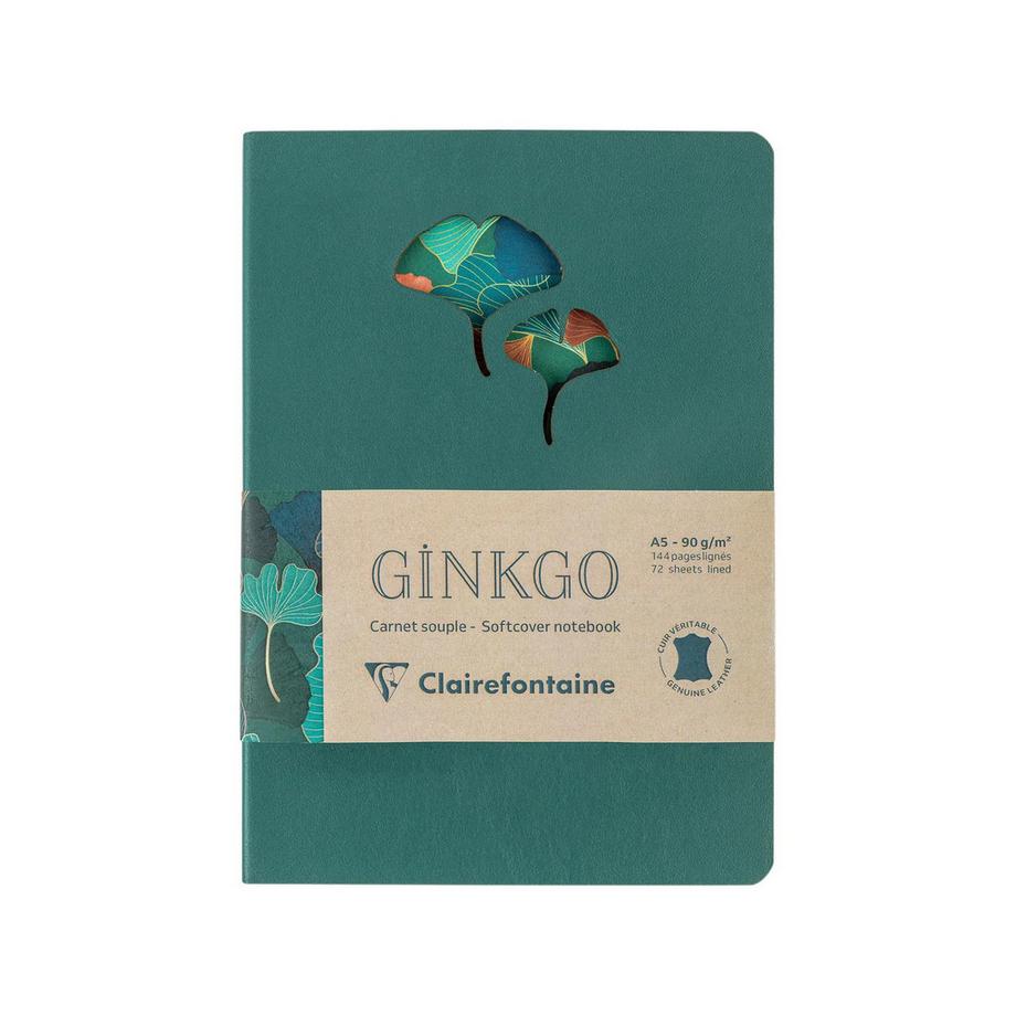 Ginkgo Notizb Leder