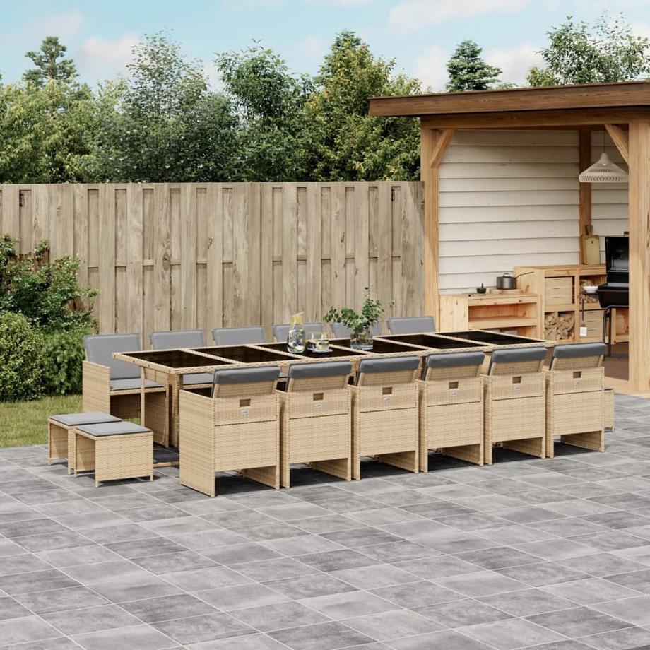 VidaXL Ensemble de salle à manger de jardin rotin synthétique  