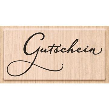 HEYDA Stempel Gutschein 7.5x3.5cm 211800360 Holz matt