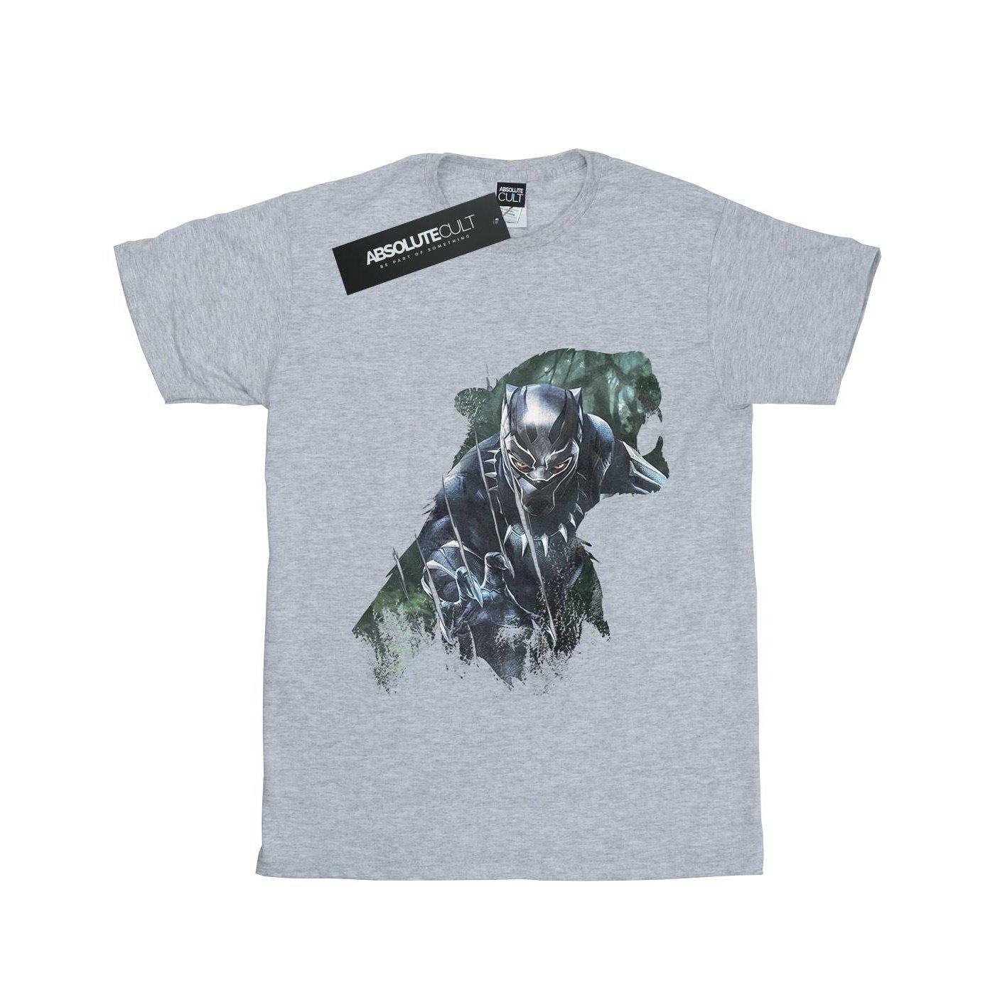 Image of Black Panther Wild Silhouette Tshirt Damen Grau 3XL
