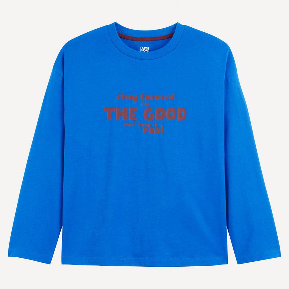 La Redoute Collections  T-shirt manches longues à message 