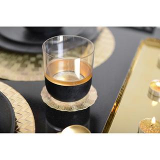 Aulica  VERRES APERTIFS NOIR & OR - LOT DE 6 