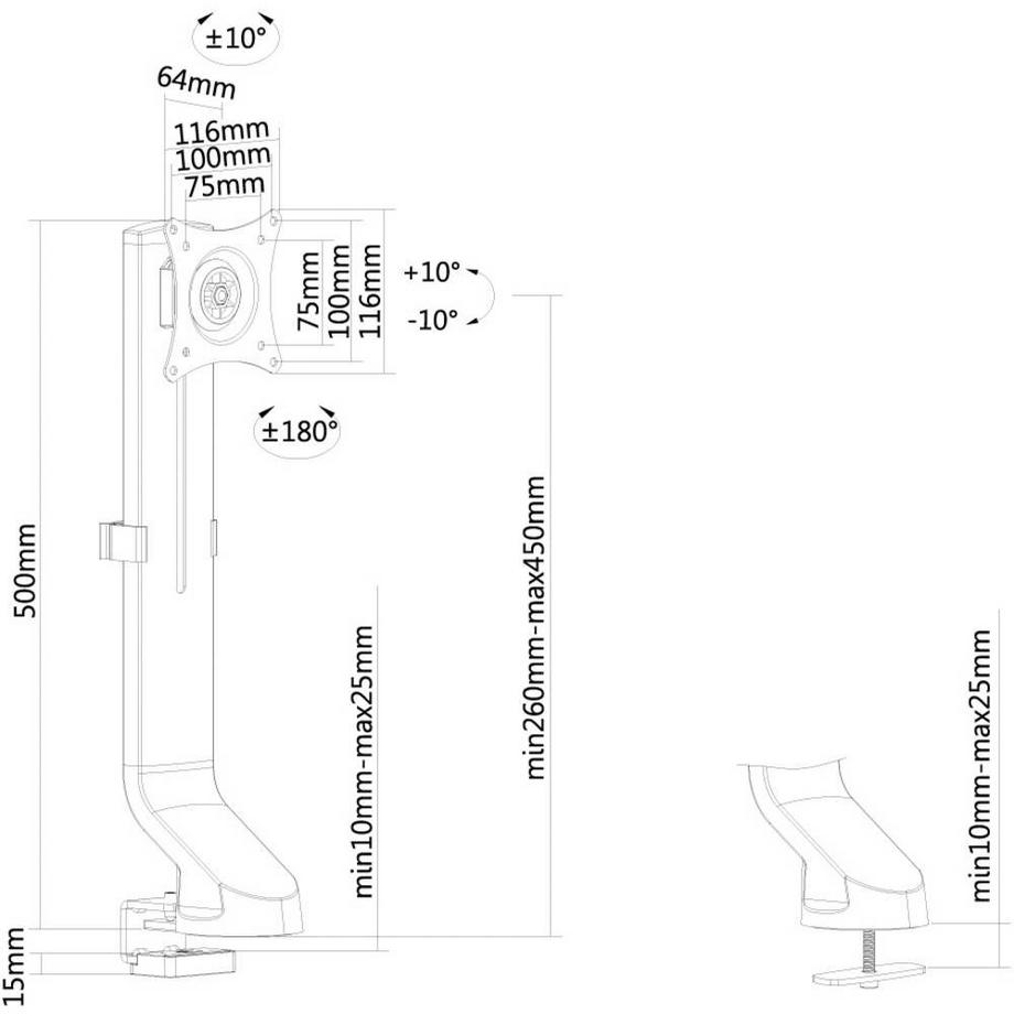 Neomounts by Newstar  Flachbildschirm-Tischhalterung 