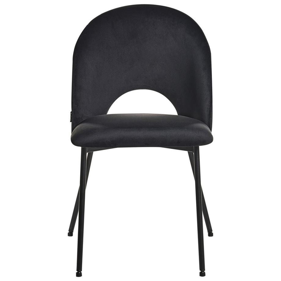 Beliani Lot de 2 chaises de salle à manger en Velours Glamour COVELO  