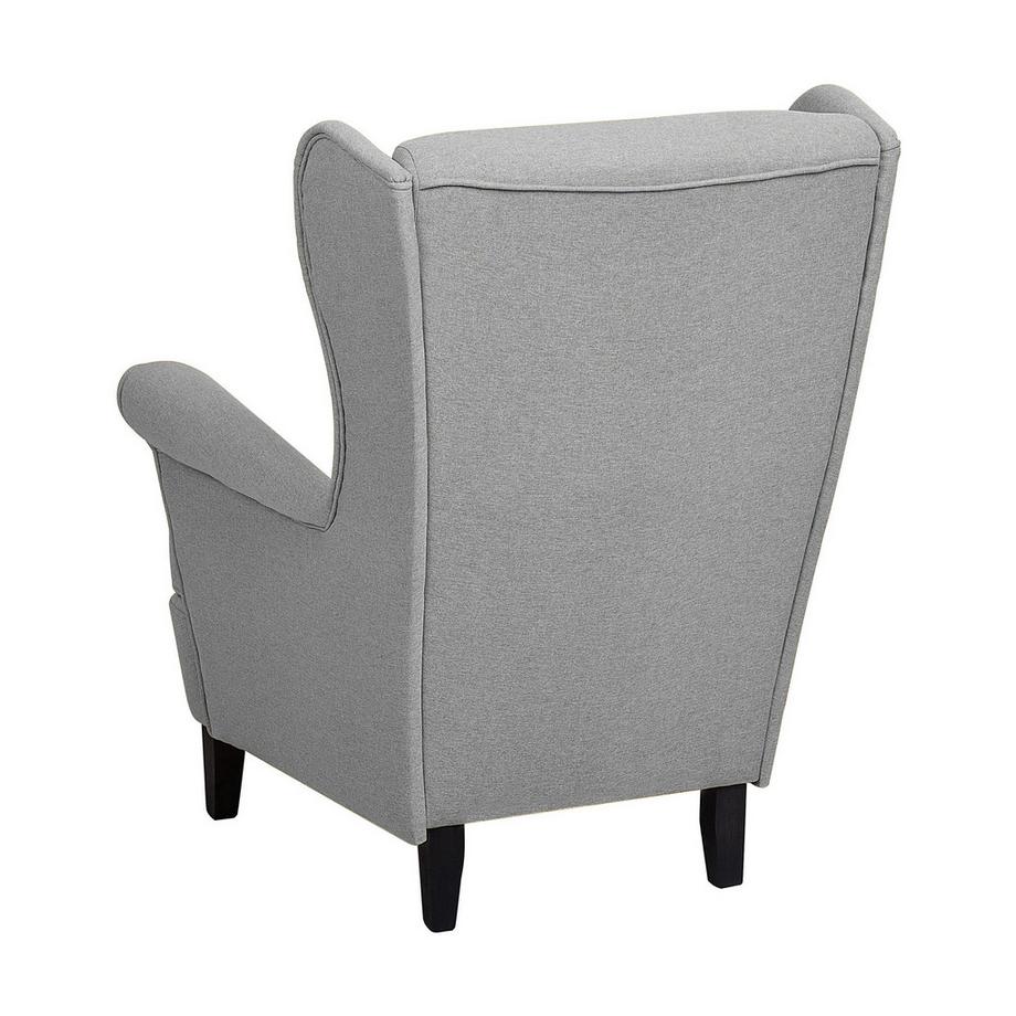 Beliani Fauteuil à oreilles en Tissu Rétro ABSON  