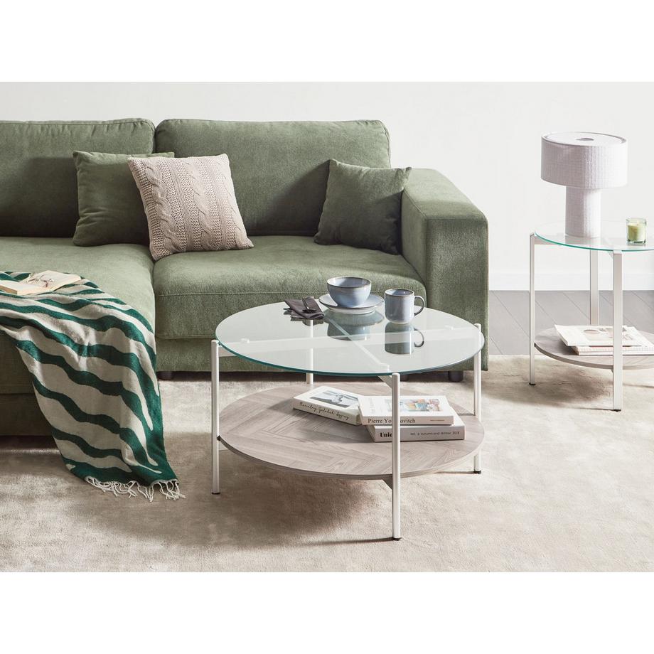 Beliani Table basse en Verre de sécurité Moderne LOVELL  