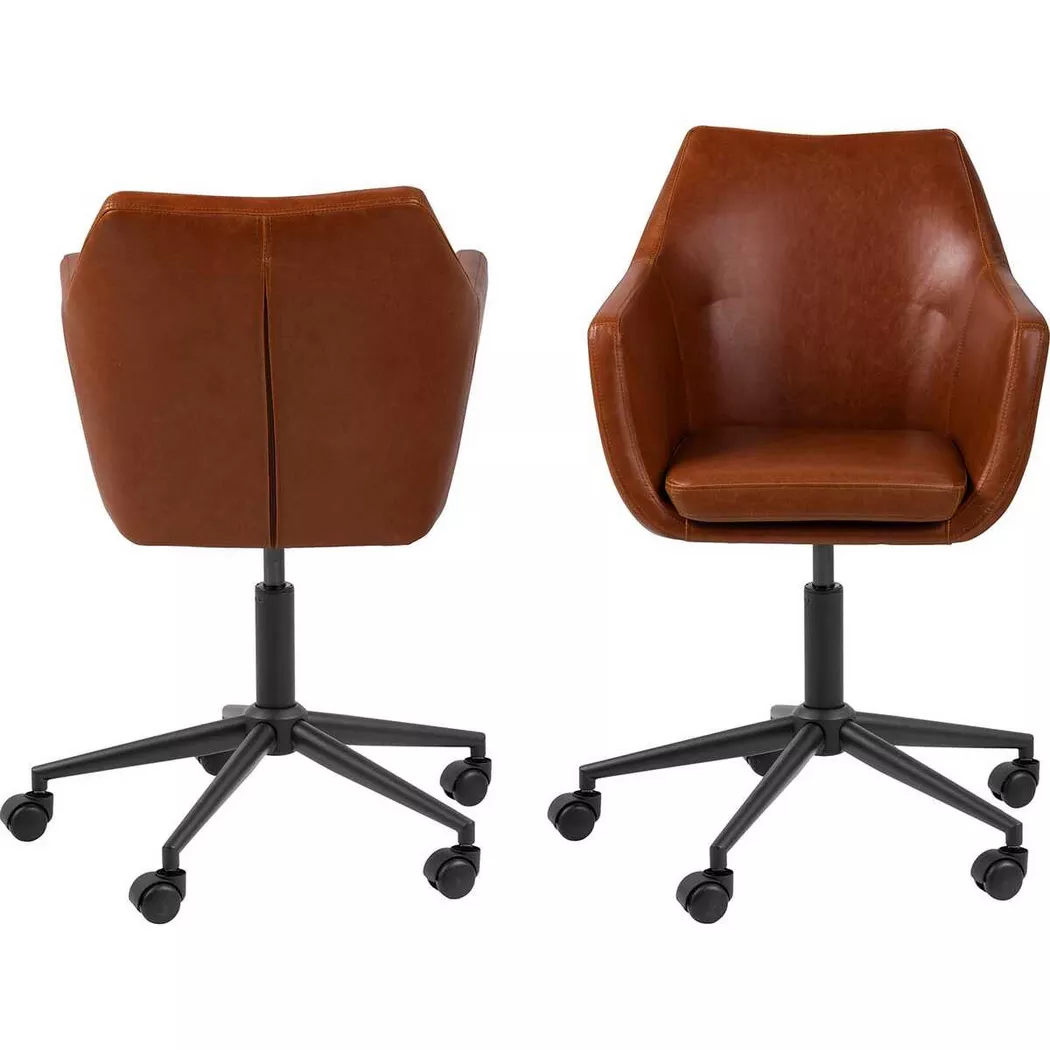 mutoni – Bürostuhl Bahamas Lederlook vintage cognac, One Size, Braun