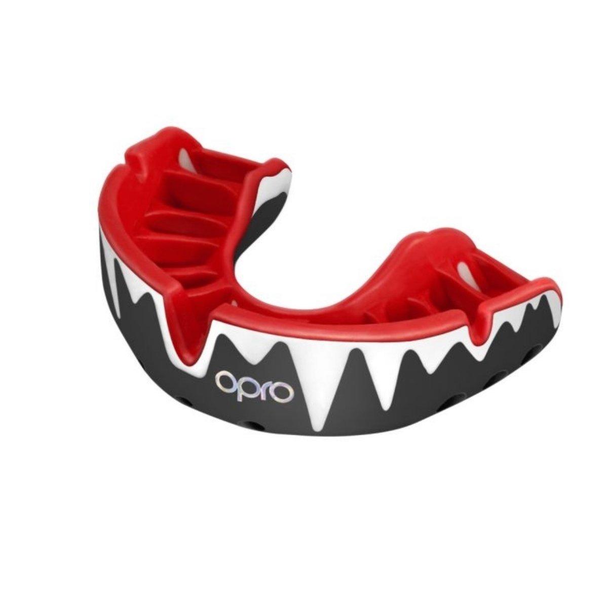 Image of Opro Self-fit- Platinum Fangz - Black/white/red Unisex Schwarz ONE SIZE
