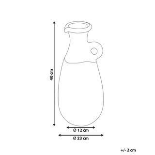 Beliani Vase décoratif en Terre cuite Rétro VELIA  