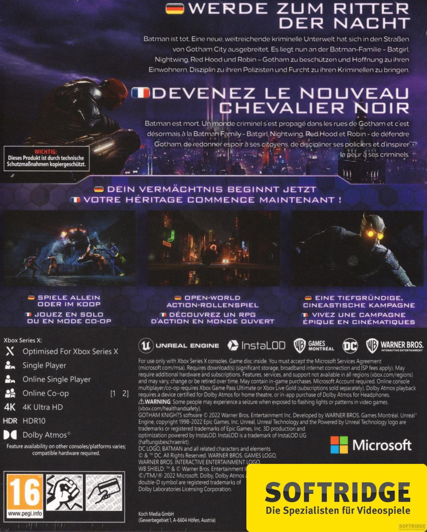 Warner Bros  Warner Bros Gotham Knights Special Edition Speziell Mehrsprachig Xbox Series X 