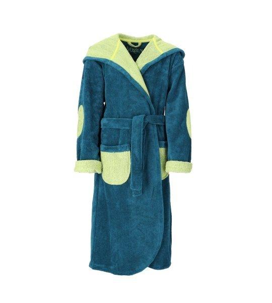 Image of Momo Bademantel Unisex Petroleumblau 140