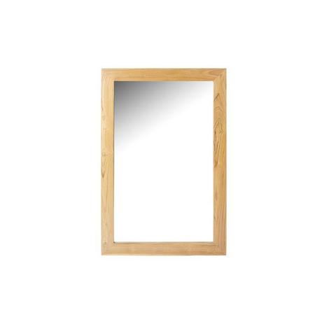 Vente-unique Miroir rectangulaire en teck clair - 60 x 90 cm - AMLAPURA  