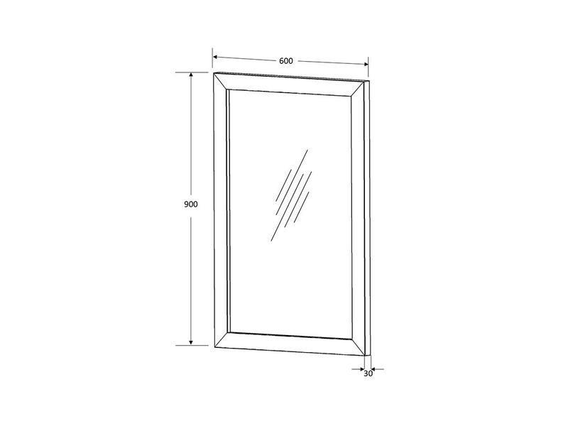 Vente-unique Spiegel rechteckig - Helles Teakholz - 60 x 90 cm - AMLAPURA  