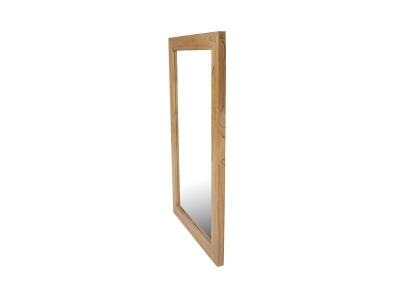 Vente-unique Miroir rectangulaire en teck clair - 60 x 90 cm - AMLAPURA  